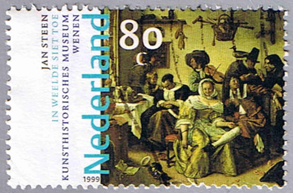 huishouden van jan steen postzegel